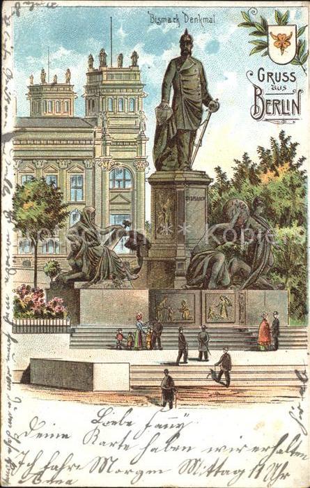 Bismarckdenkmal Berlin Litho