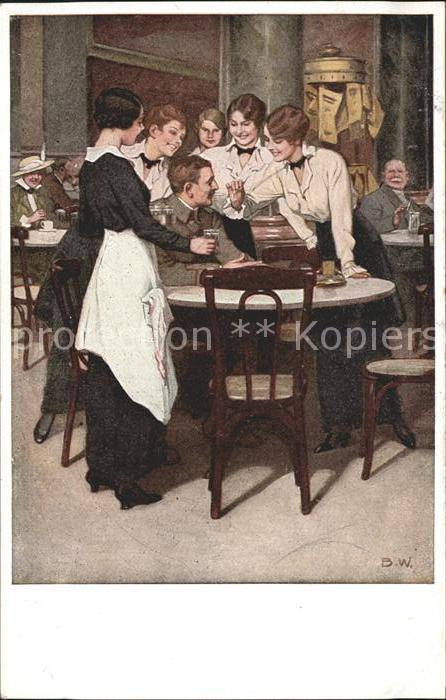 Wennerberg Brynolf Kriegspostkarte Nr. 11 Der Stammgast Ca