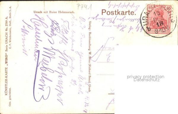 Verlag WIRO Wiedemann Nr. 2789 A Urach Ruine Hohenurach – Bild 2