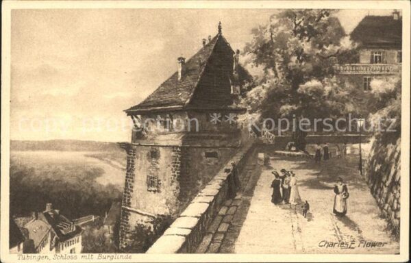 Verlag Tucks Oilette Nr. 1615 Tübingen Schloss Hohentübingen Cha