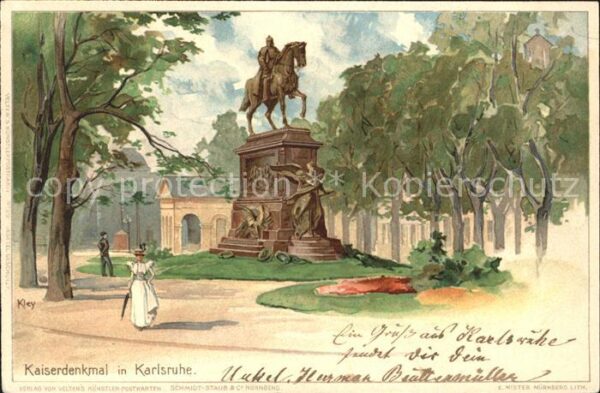 Kley Kaiserdenkmal Karlsruhe