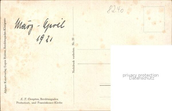 Compton E. H. Berchtesgaden Protestant- und Franziska – Bild 2