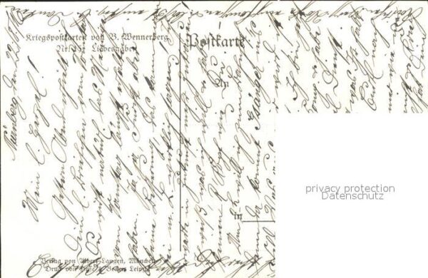 Wennerberg Brynolf Kriegspostkarte Nr. 15 Liebesgaben – Bild 2