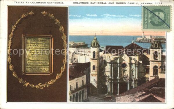 Havana Habana Tablet at Columbus Cathedral and Morro