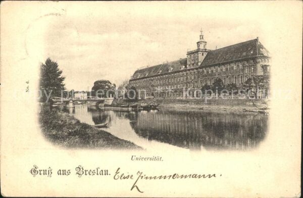 Breslau Niederschlesien Universität Partie am Fluss