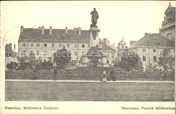 Warschau Masowien Mickiewicz Denkmal Statue