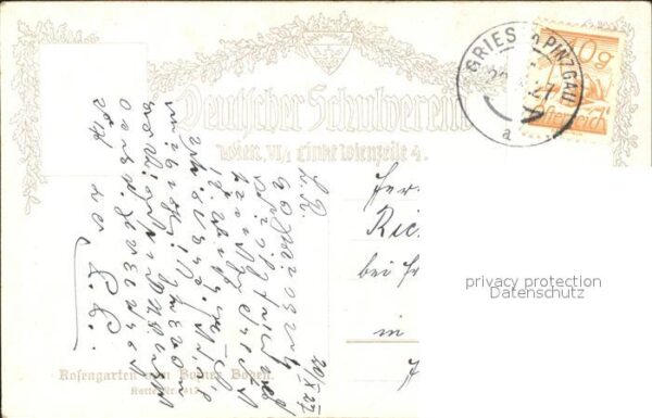 Verlag Schulverein Nr. 417 Rosengarten vom Bozner Boden Künstl – Bild 2
