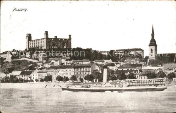 Bratislava Pressburg Pozsony Donau Dampfer Burg