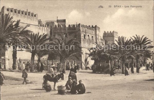 Sfax Tunesie Les Remparts Stadtmauer Esel