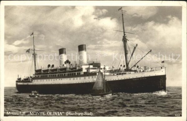 Dampfer Oceanliner Motorschiff Monte Olivia