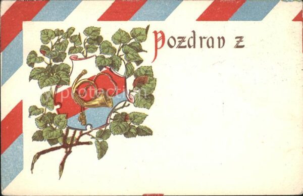 Wappen Tschechien Waldhorn Pozdrav