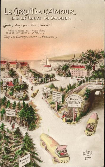 Verlag DEDE Paris Nr. 277 Le Circuit de l'Amour Route du Bonh