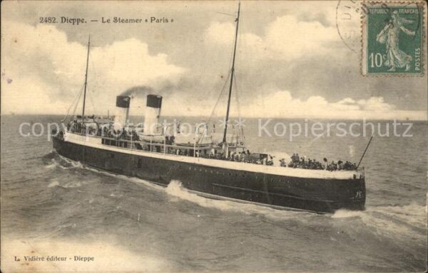 Dampfer Oceanliner Dieppe Steamer Paris