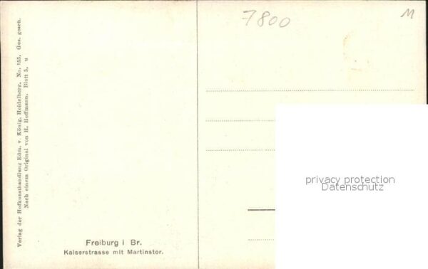 Hoffmann Heinrich Freiburg im Breisgau Kaiserstrasse Mart – Bild 2