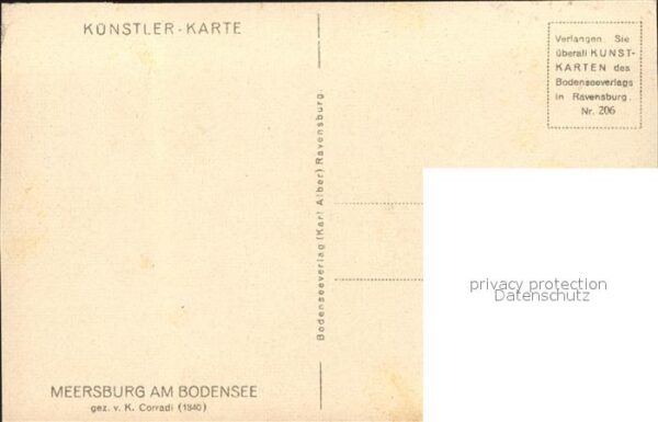 Kuenstlerkarte K. Corradi Meersburg am Bodensee – Bild 2