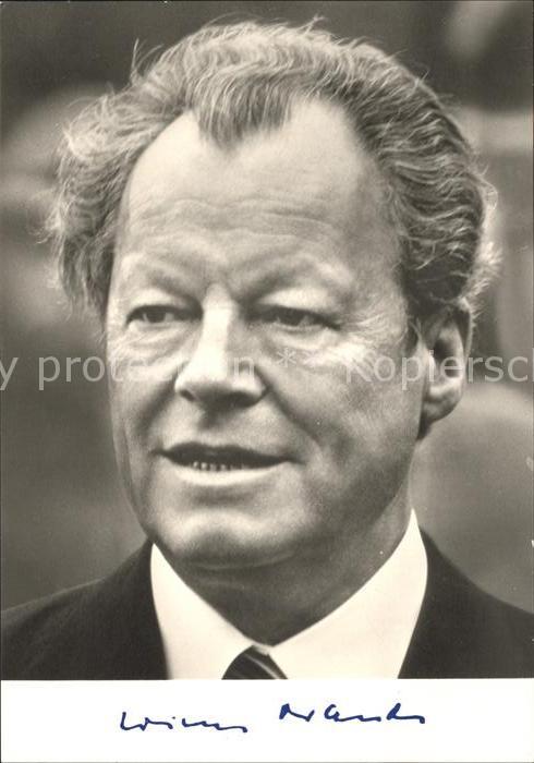 Politiker Willy Brandt SPD Autogramm