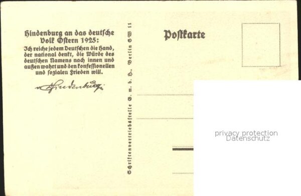 Hindenburg Hund Ostern 1925 – Bild 2