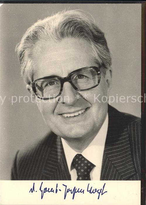 Politiker Hans-Jochen Vogel SPD Autogramm