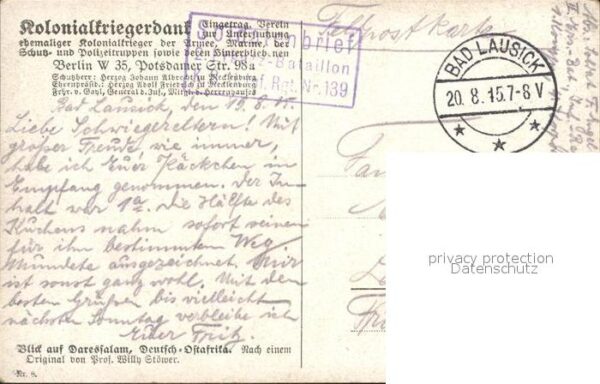 Daressalam Künstlerkarte nach einem Original von P – Bild 2