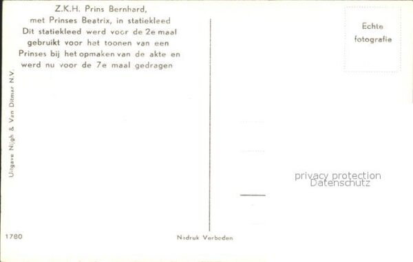 Adel Niederlande Prinz Bernhard Prinzessin Beatrix – Bild 2