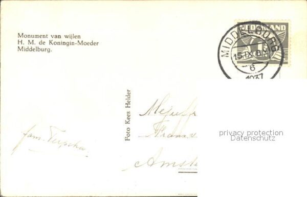 Adel Niederlande Denkmal Koningin-Moeder Middelburg – Bild 2