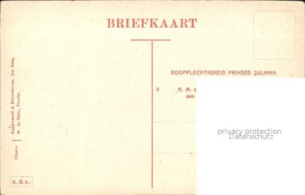 Adel Niederlande Doopplechtigheid Prinzessin Juliana Pal – Bild 2