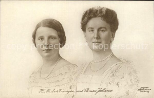 Adel Niederlande Königin Wilhelmina Prinzessin Juliana