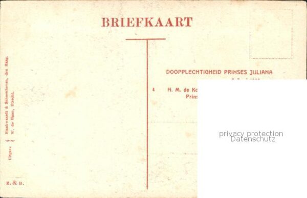 Adel Niederlande Doopplechtigheid Prinses Juliana Paleis – Bild 2