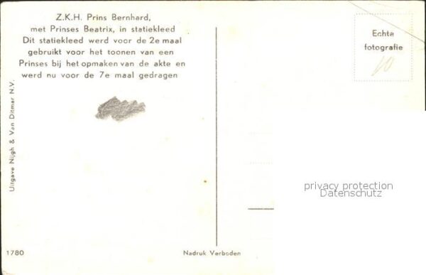 Adel Niederlande Prinz Bernhard Prinzessin Beatrix – Bild 2