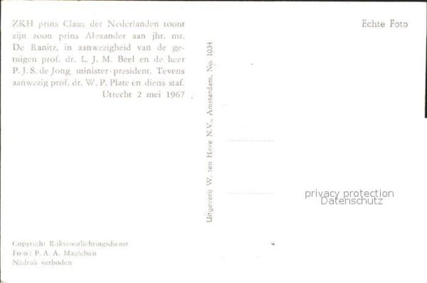 Adel Niederlande Prinz Claus Prinz Willem-Alexander Mr. – Bild 2