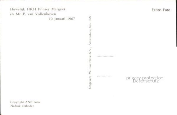 Adel Niederlande Hochzeit Prinzessin Margriet Pieter van – Bild 2