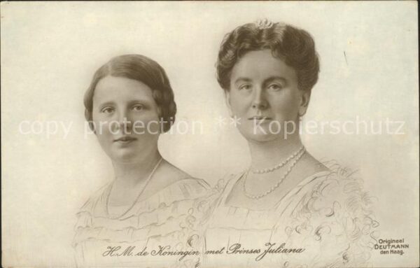 Adel Niederlande Königin Wilhelmina Prinzessin Juliana K