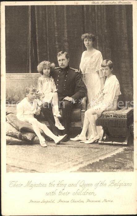 Adel Belgien Albert I. Königin Elisabeth Prinz Leopo