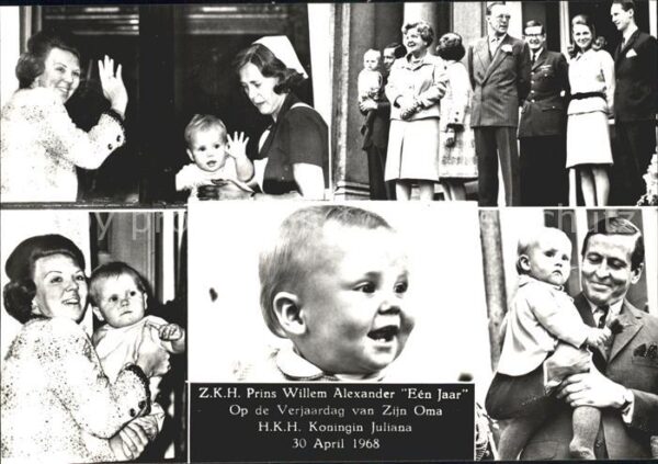 Adel Niederlande 1. Geburtstag Prinz Willem-Alexander Pr