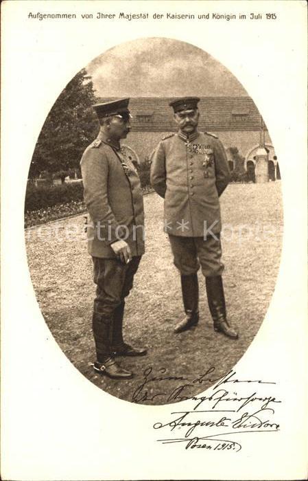 Wilhelm II Hindenburg Spendenkarte Rotes Kreuz Fot