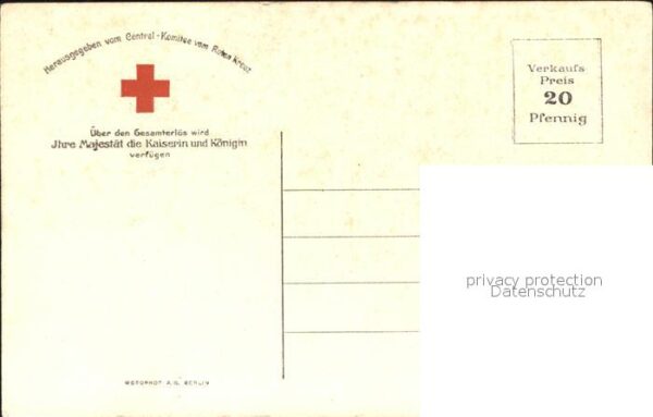 Wilhelm II Hindenburg Spendenkarte Rotes Kreuz Fot – Bild 2