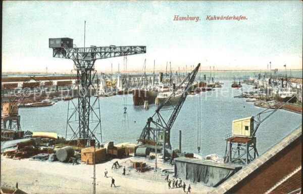 Hafenanlagen Hamburg Kuhwärderhafen Schiffskran