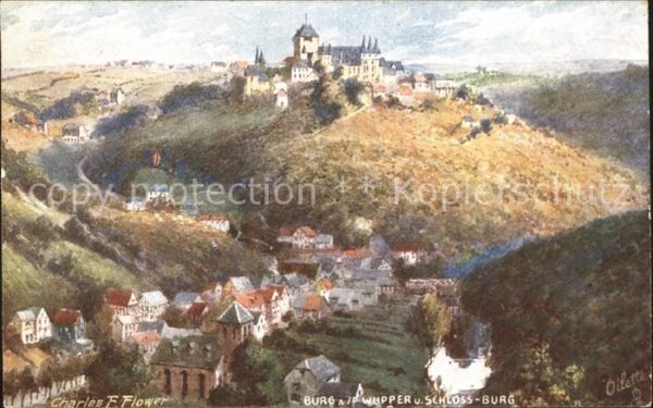 Verlag Tucks Oilette Nr. 635 B Burg an der Wupper Schloss-Burg C