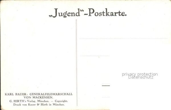 Generaele August von Mackensen Künstlerkarte Karl – Bild 2