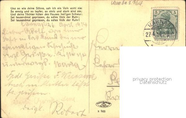 Liederkarte Ruhrlied M. Weinand – Bild 2