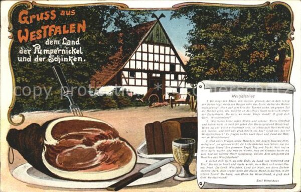 Liederkarte Westfalen Emil Rittershaus Pumpernickel