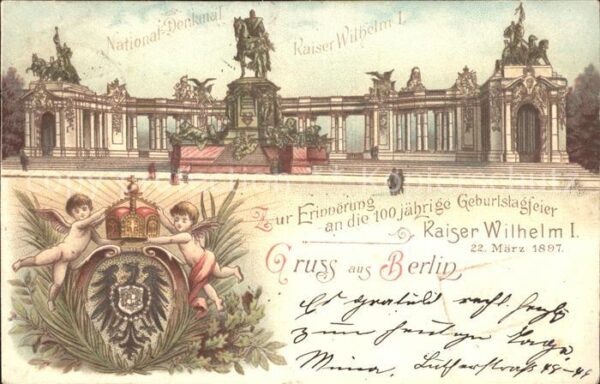 Wilhelm I 100-jährige Geburtstagsfeier National-D