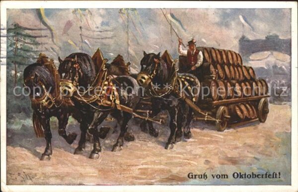 Oktoberfest Bier-Pferdewagen