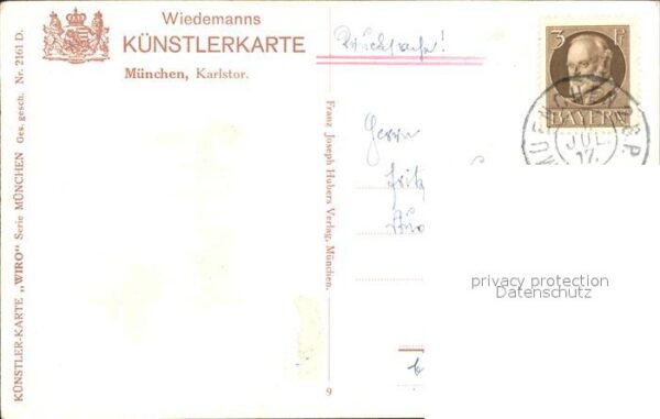 Verlag Wiedemann WIRO Nr. 2161 D München Karlstor – Bild 2