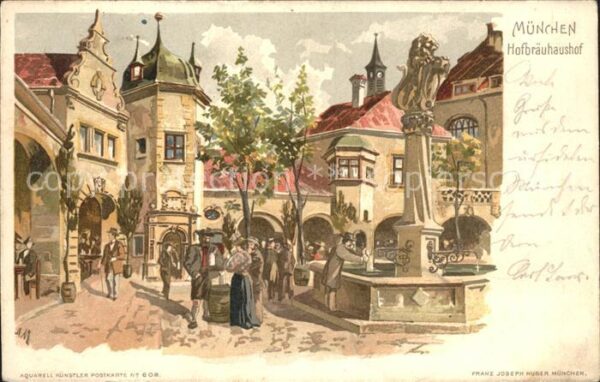 Hofbraeuhaus Muenchen Bier Künstlerkarte