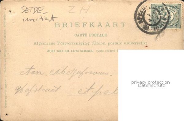 Seidenkarte imitiert Rotterdam Witte Huis – Bild 2