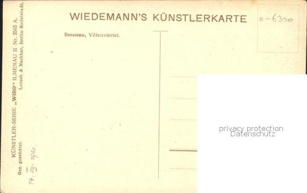 Verlag Wiedemann WIRO Nr. 3565 A Ilmenau Villenviertel – Bild 2