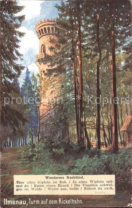 Verlag WIRO Wiedemann Nr. 1702 Ilmenau Turm auf dem Kickelhahn Wa