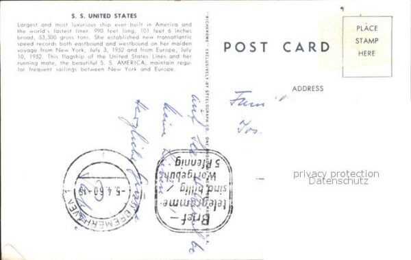 Dampfer Oceanliner S.S. United States – Bild 2