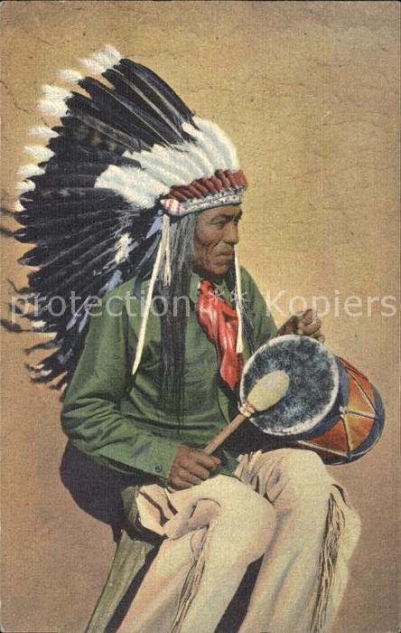 Indianer Native American Pueblo Indian Drummer